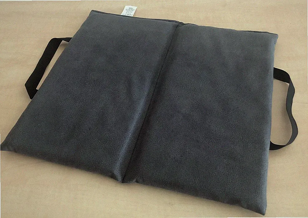 faltbares orthopädisches Premium Sitzkissen Klappkissen in Lederoptik 38x38 cm