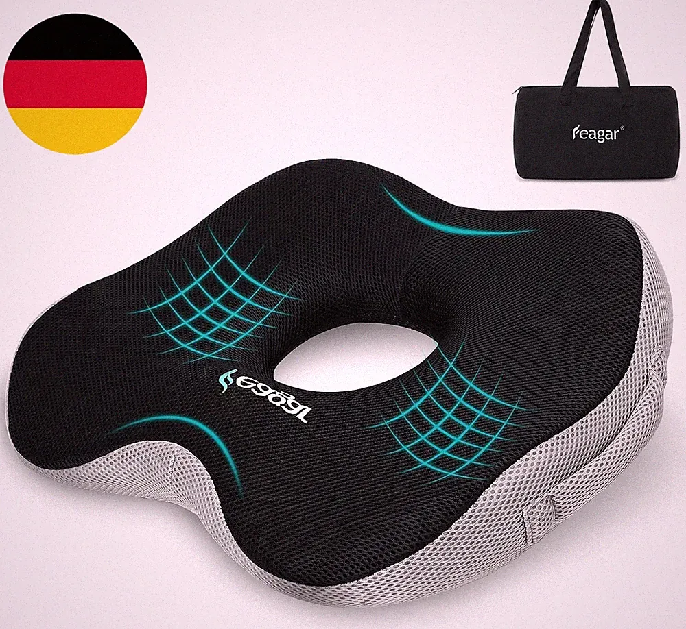 Feagar Donut Sitzkissen,Orthopädisch Ergonomisch Memory Foam, Sitzring Für Stuhl