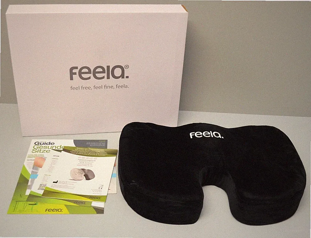 feela. Orthopädisches Sitzkissen 3 Härtegrade (Medium) Ergonomisches Sitzkissen