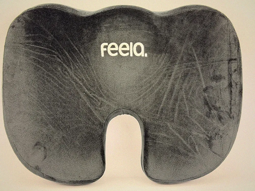 Feela Orthopädisches Sitzkissen Hart Memory Foam Ergonomisch Schwarz