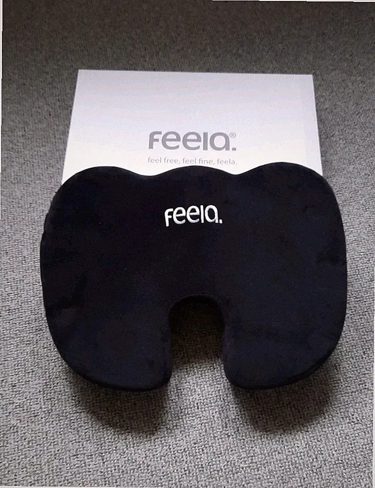 feela.® Orthopädisches Sitzkissen - Schwarz (201801) Härdegrad Medium