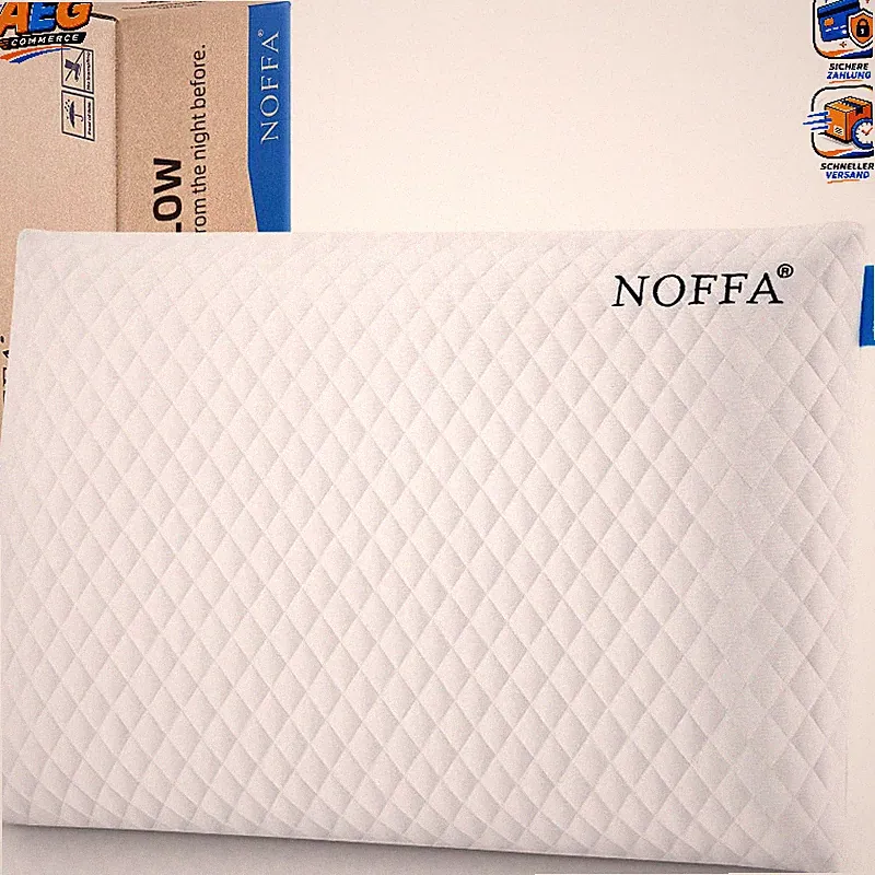 Flaches Kopfkissen 40x60 Memory Foam 6 cm Höhe Bauchschläfer Rückenschläfer