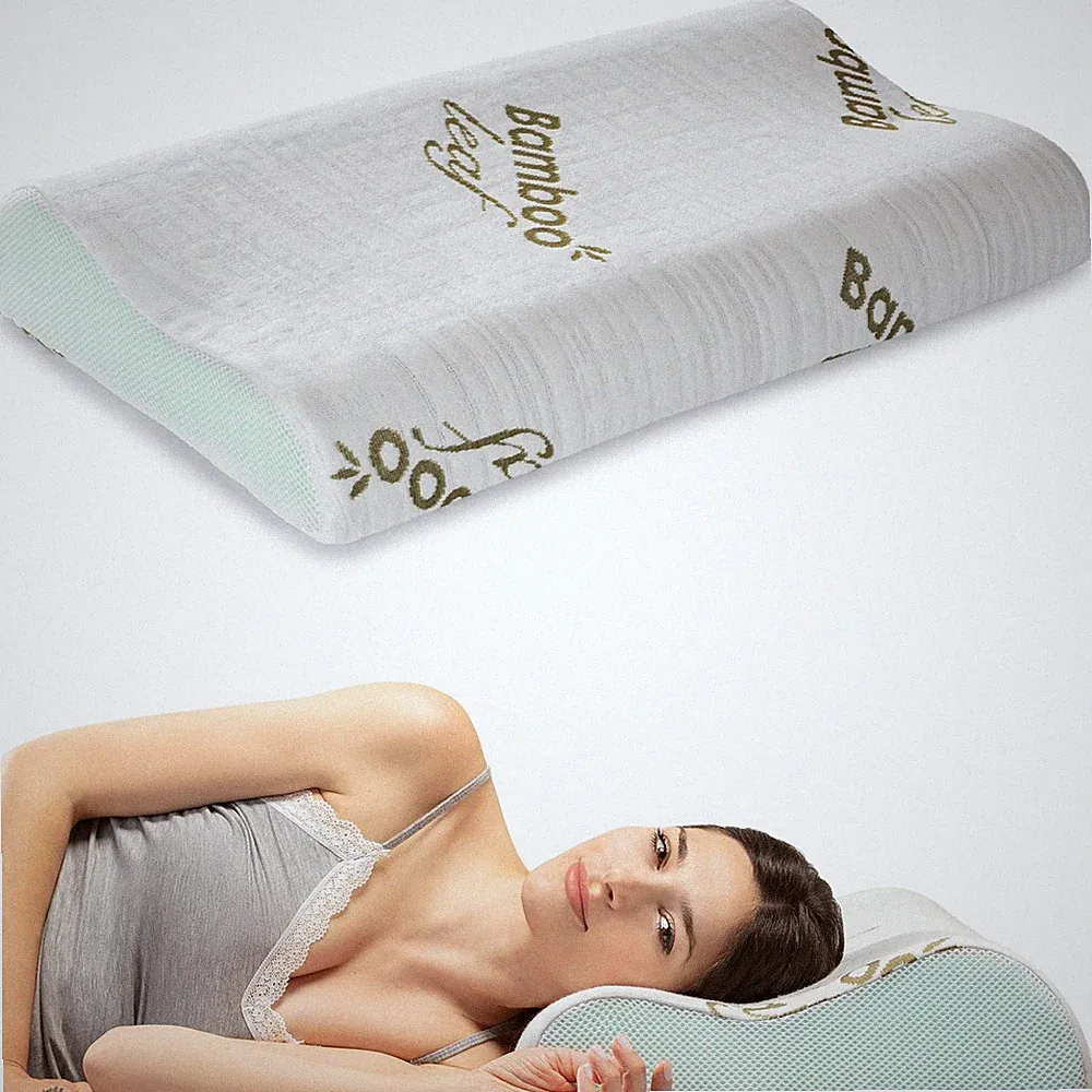 Flowen Nackenkissen Memory Foam zum Schlafen Orthopädisch Aloe Vera Wange...