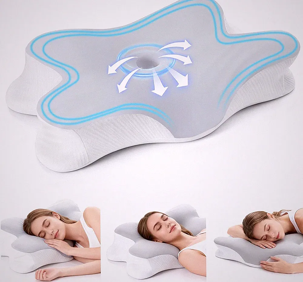 Fwiull Nackenstützkissen, Nackenkissen, Memory Foam Kissen, Ergonomisches