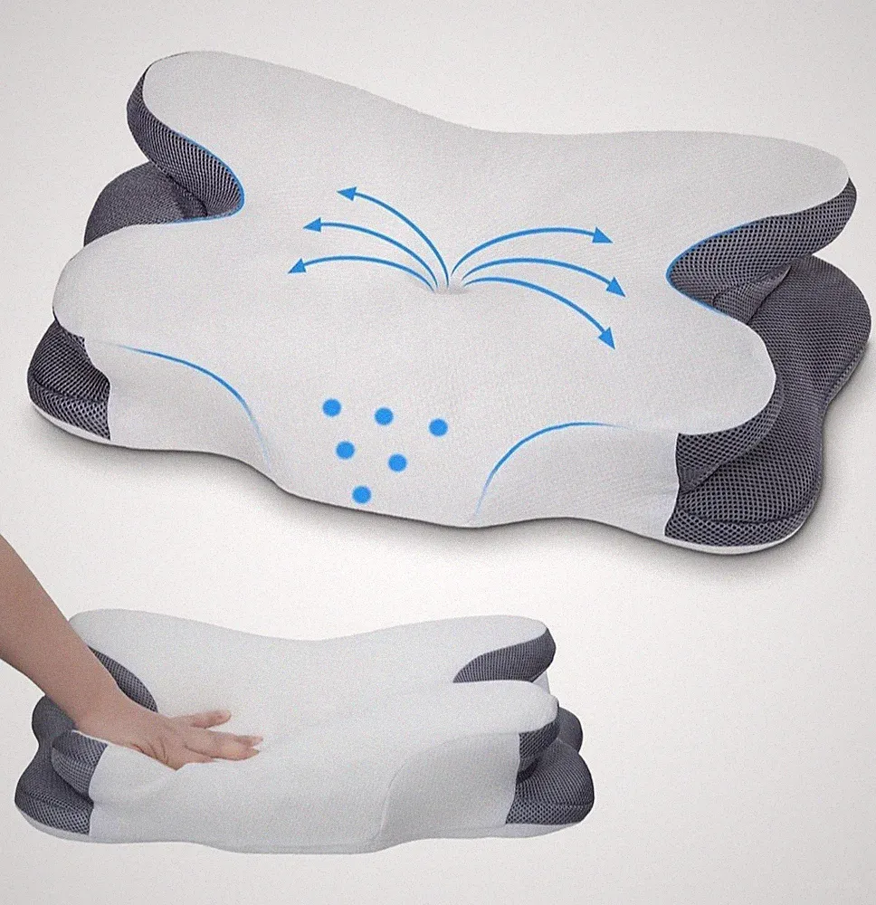 Gebärmutterhalskissen zur Nackenentlastung Memory Foam Kissen Ergonomisches Nackenstützkissen