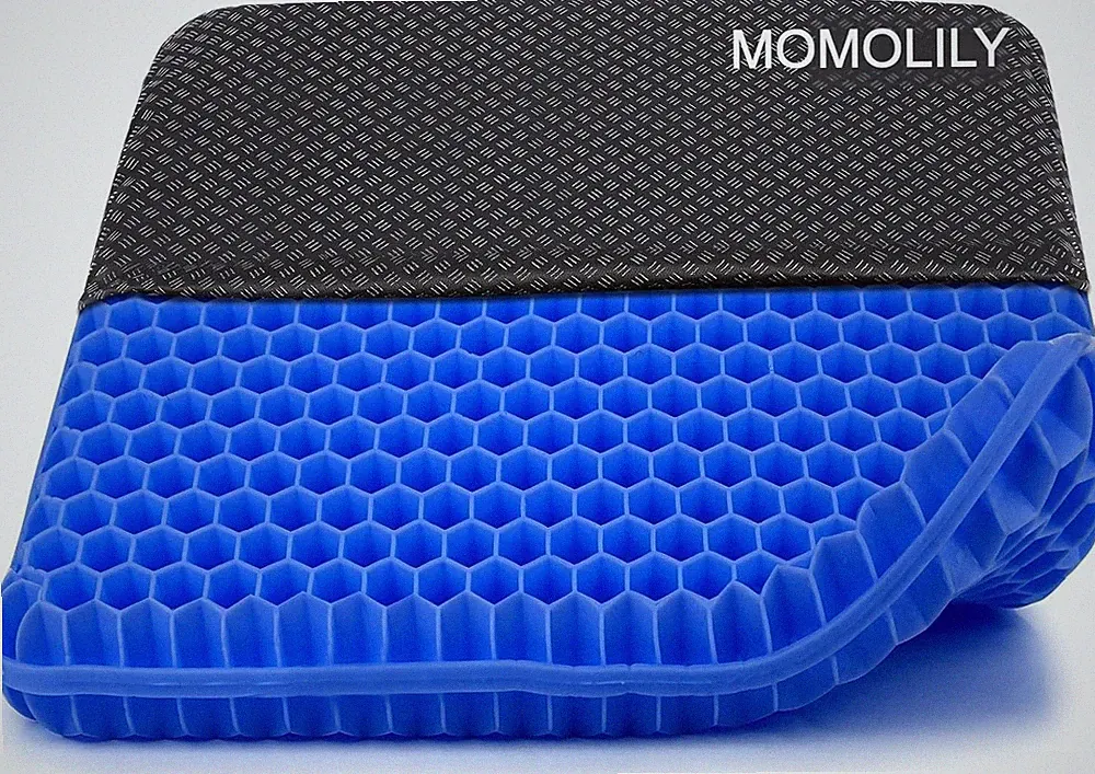 Gel-Sitzkissen Orthopädisch Atmungsaktiv Blau 47x44x4 cm