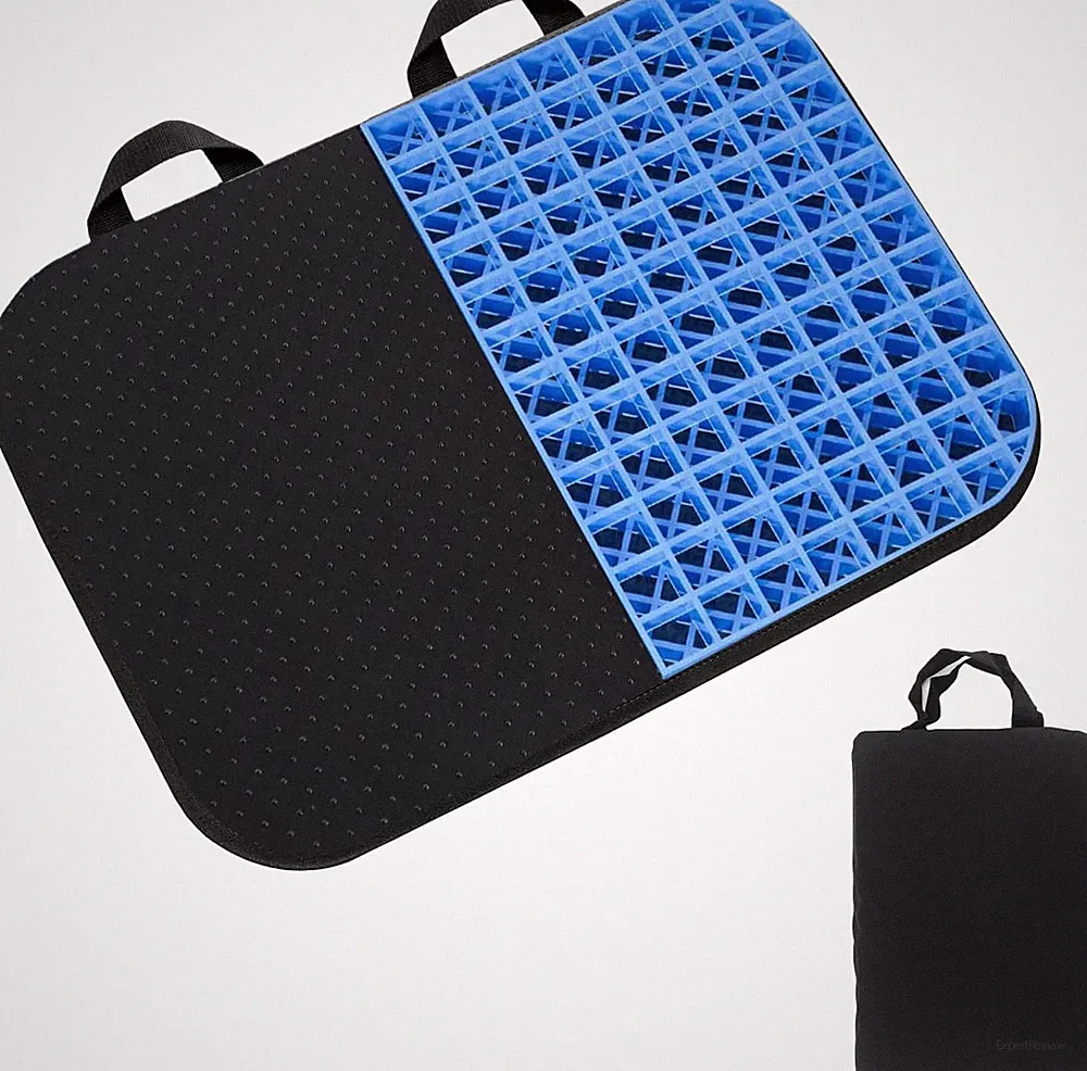 Gel Sitzkissen Orthopädisch, Faltbares Gel Sitzkissen Mit Rutschfestem Bezug, Li