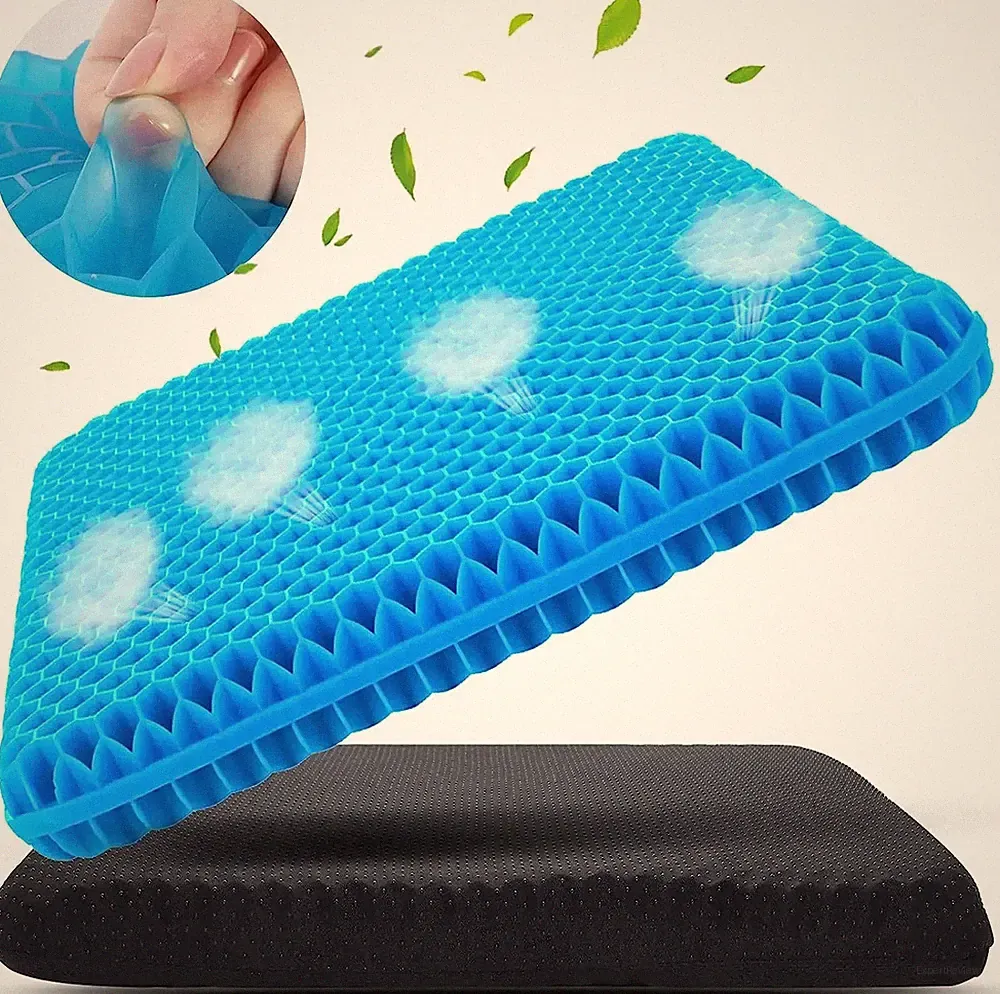 Gel Sitzkissen Orthopädisches Auto Büro Rollstuhl Gelkissen Stuhlkissen Pad 42cm