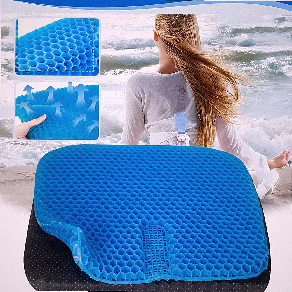 Gel Sitzkissen Orthopädisches Auto Büro Rollstuhl Gelkissen Stuhlkissen Pad NEW