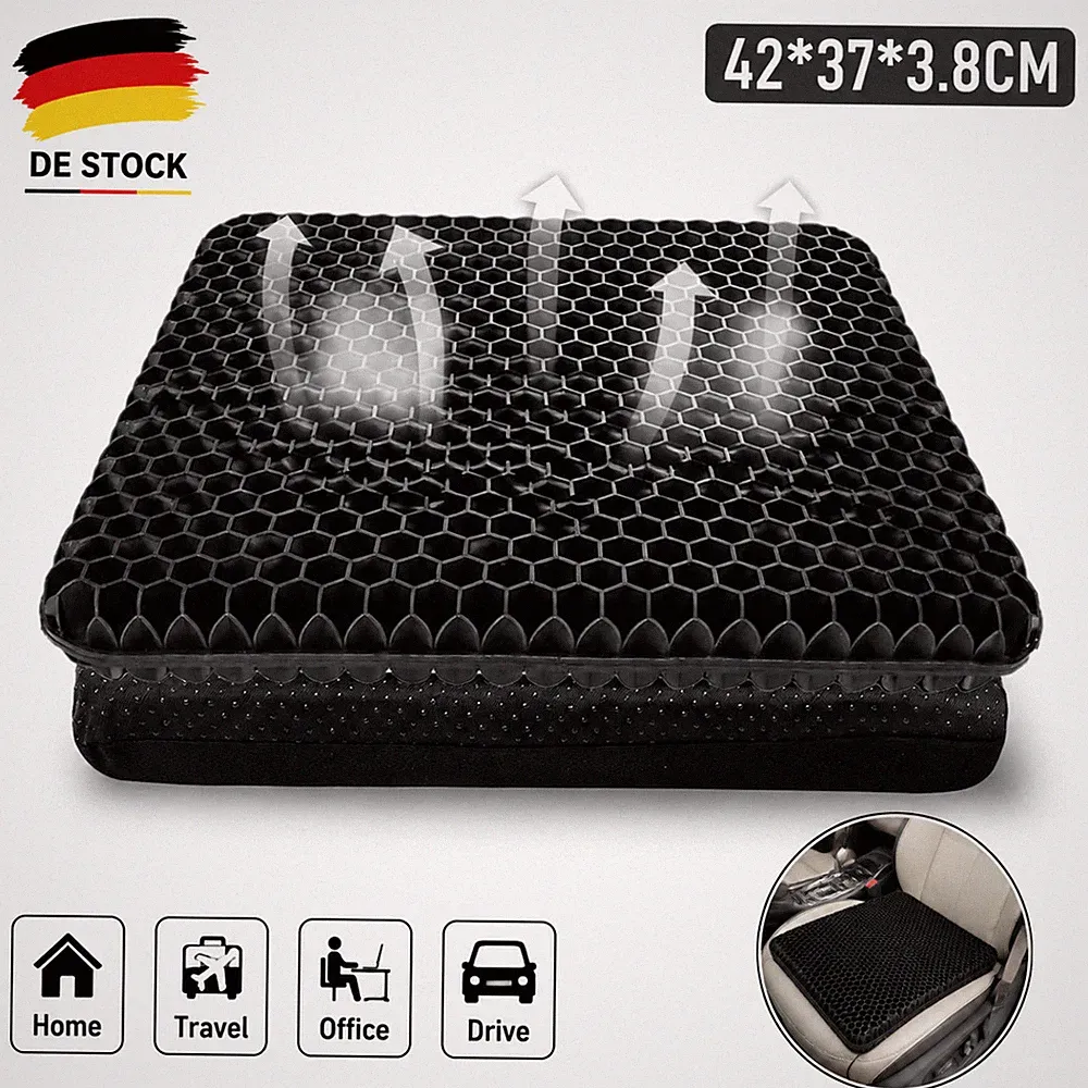 Gel Sitzkissen Orthopädisches Büro Gelsitzkissen 42x37x3.8cm Steißbeinkissen