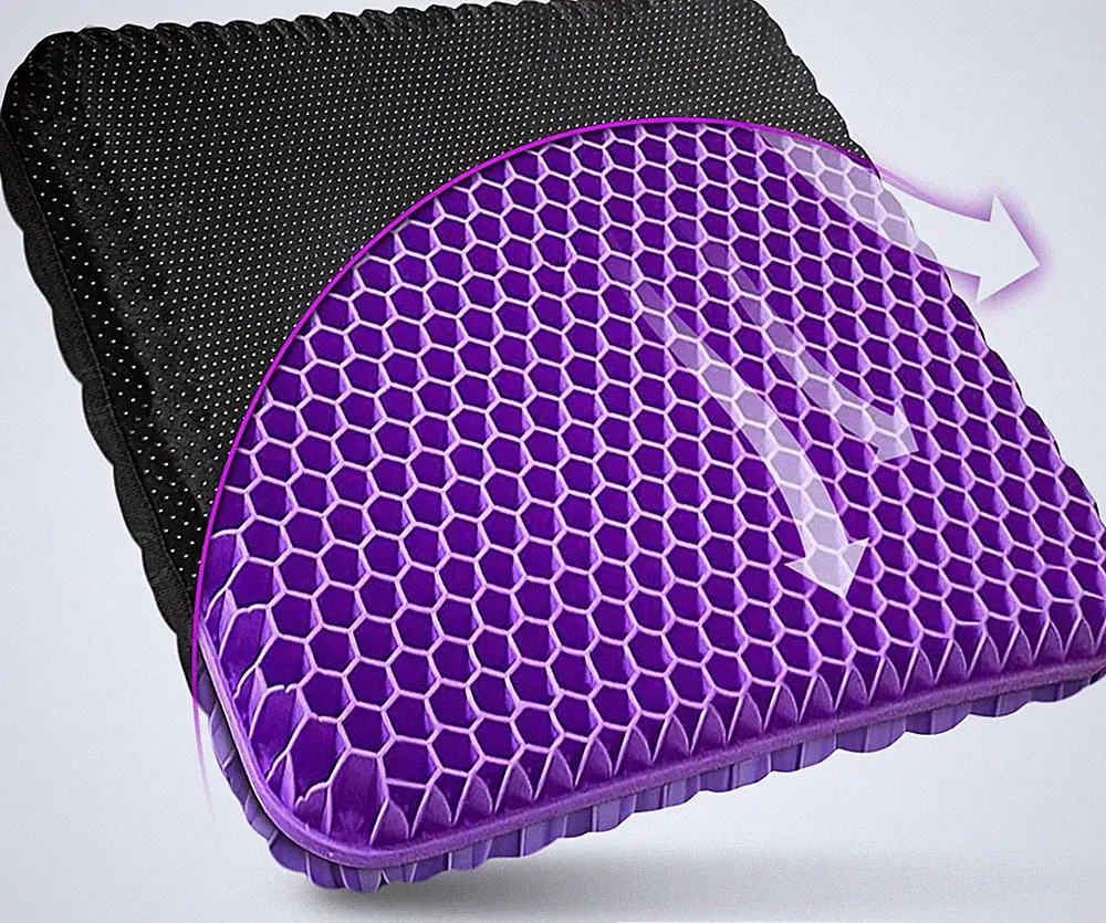 Gel-Sitzkissen Orthopädisches Kissen Stuhlkissen Auto Rollstuhl Büro 41x35cm DE