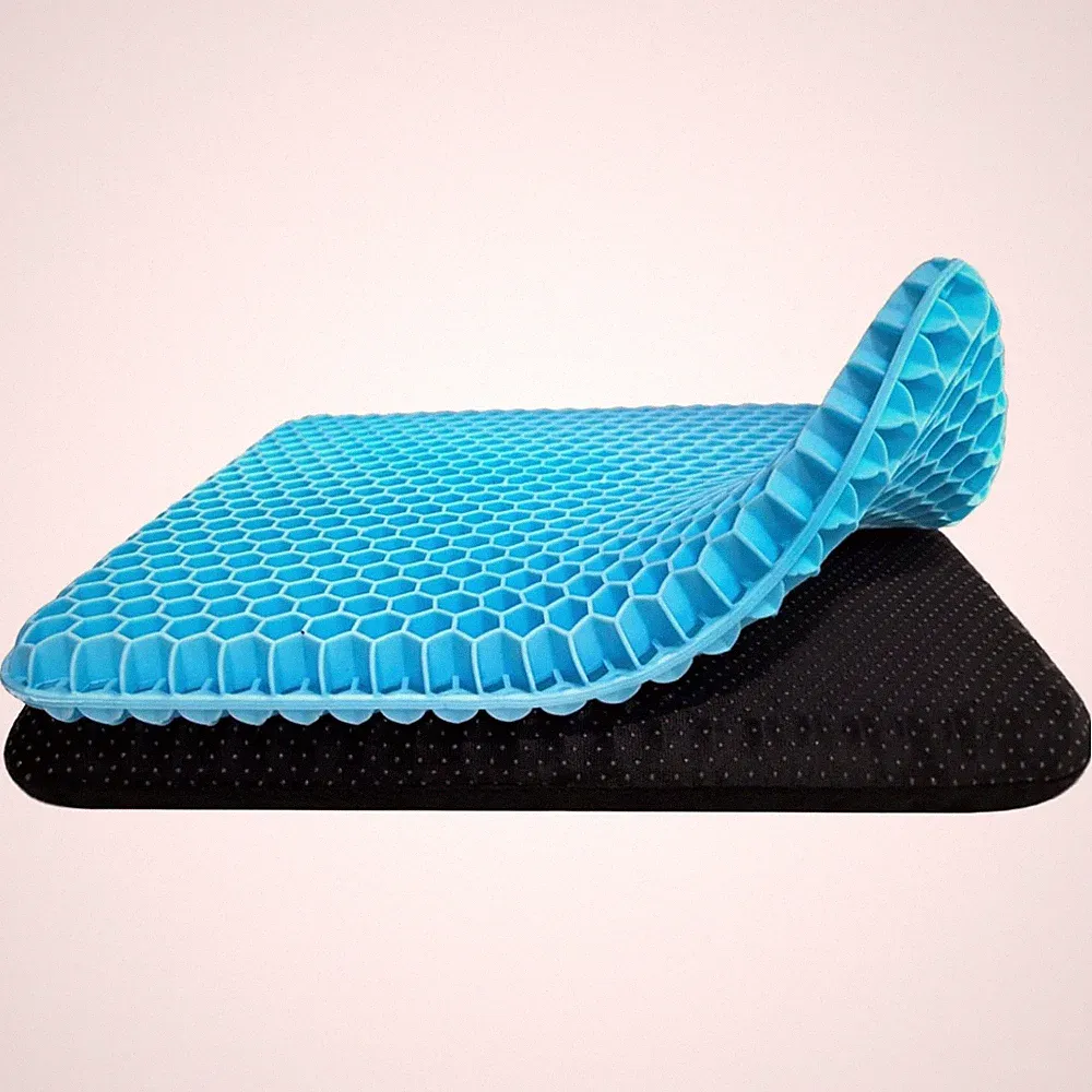 Gel Sitzkissen Wabenatmung orthopädisch Büro Auto 42x37cm