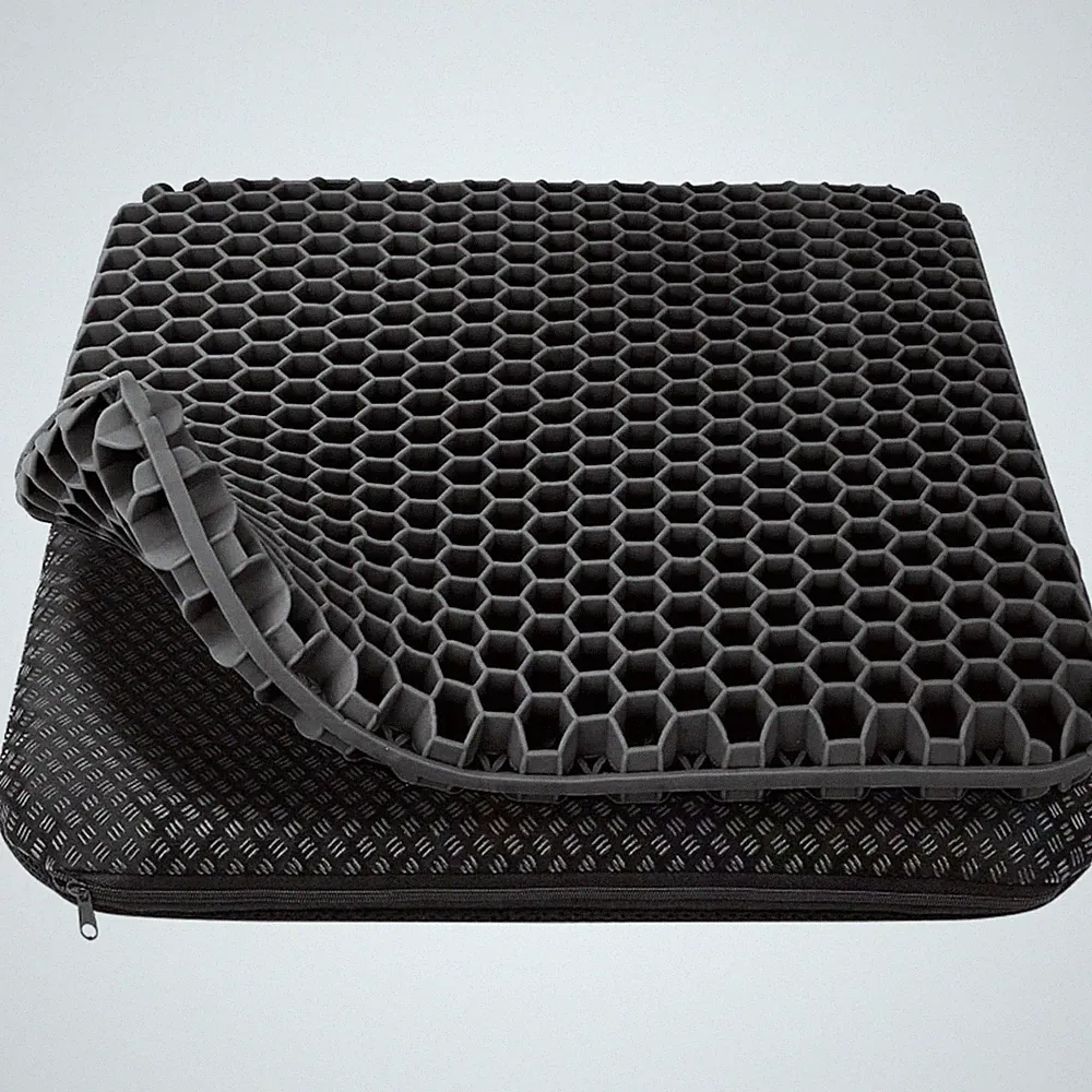 Gelsitzkissen Orthopädisch rutschfest waschbar für Büroauto 43x39 cm