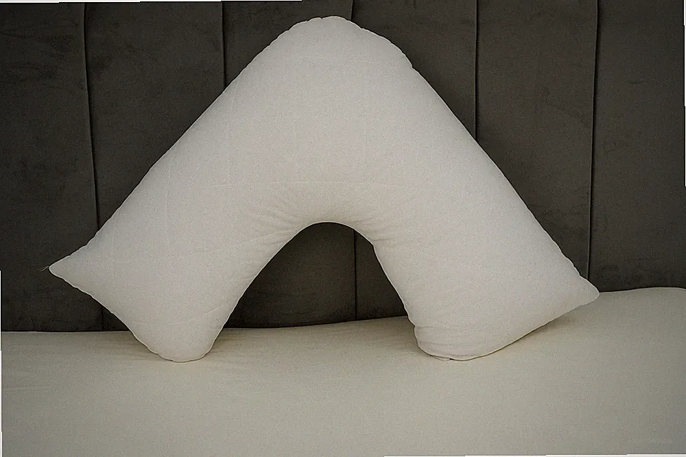 Gestepptes V-förmiges Kissen Orthopädisch Rücken Nacken Stillen Schwangerschaft Unterstützung 74x34cm