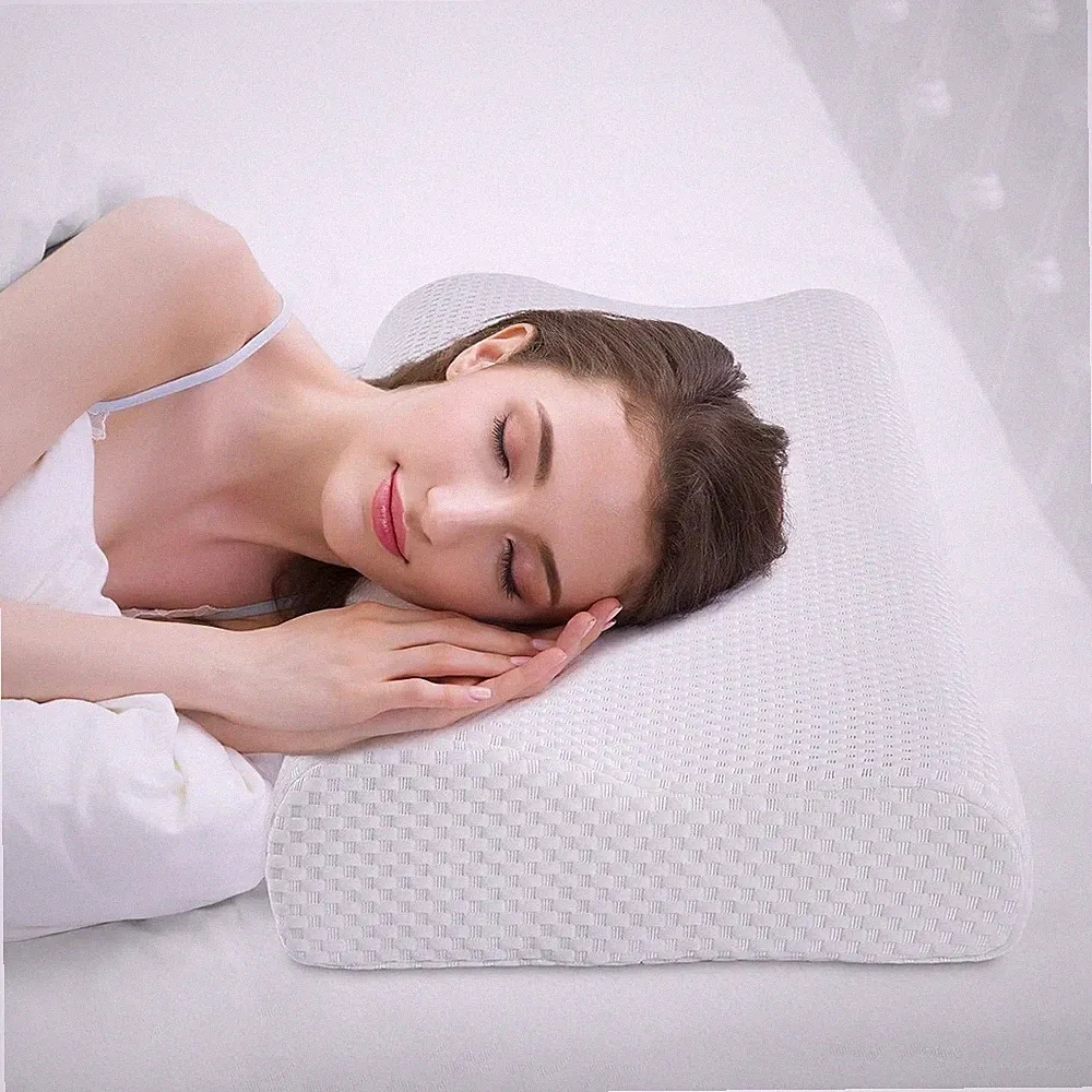Gesundheitskissen Memory Foam Nackenstützkissen orthopädisch 60x35x11/9cm