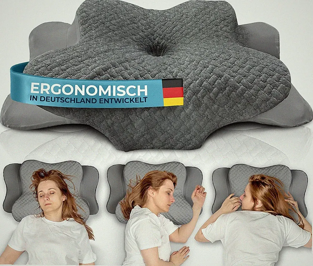 Glückstoff® Ergonomisches Kissen (Für Alle Schlaftypen) Kopfkissen Aus Memory Fo