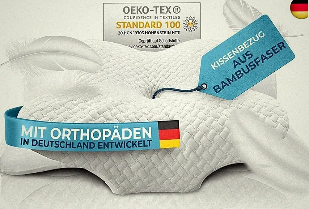 Glückstoff® Kissenbezug für Orthopädisches Kissen [mit Kühl- und Wärmeeffekt] au