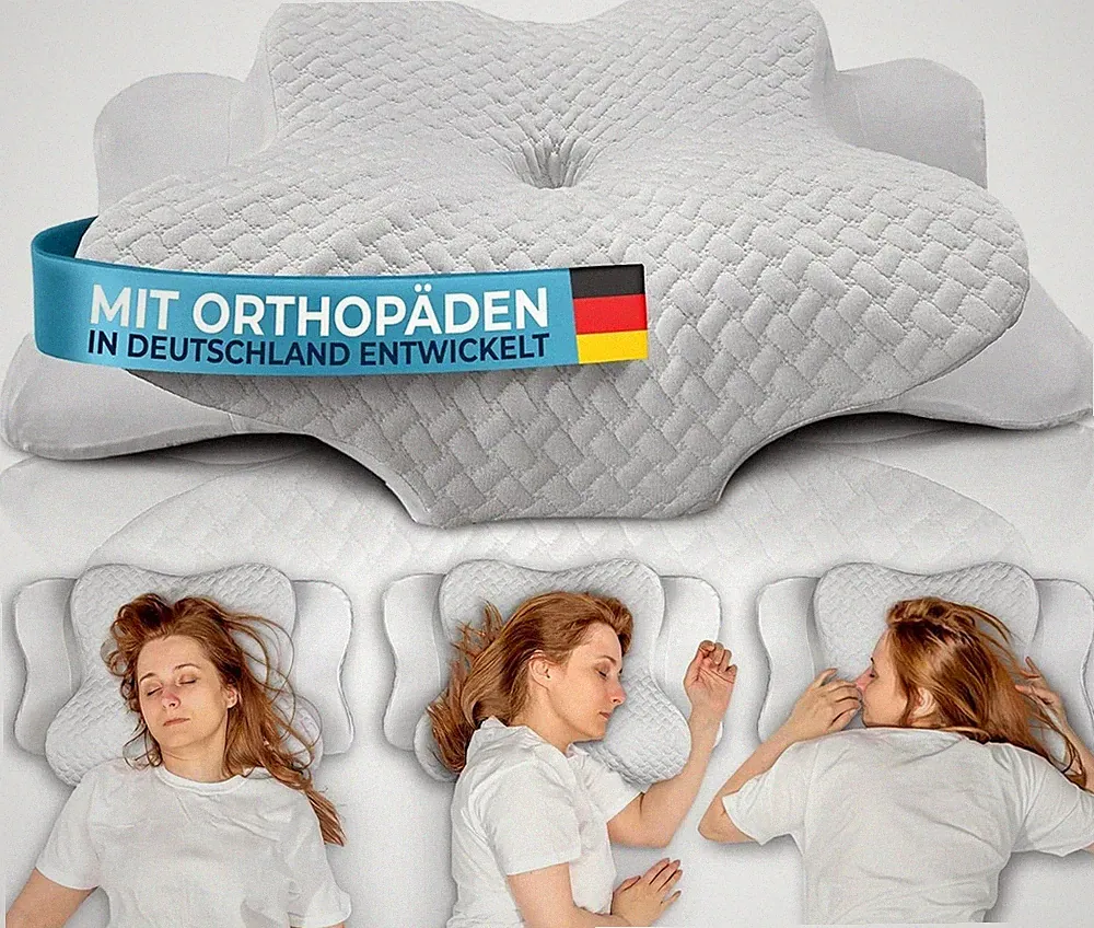 glückstoff orthopädisches kissen Grau, Neu, Mit Reisetasche