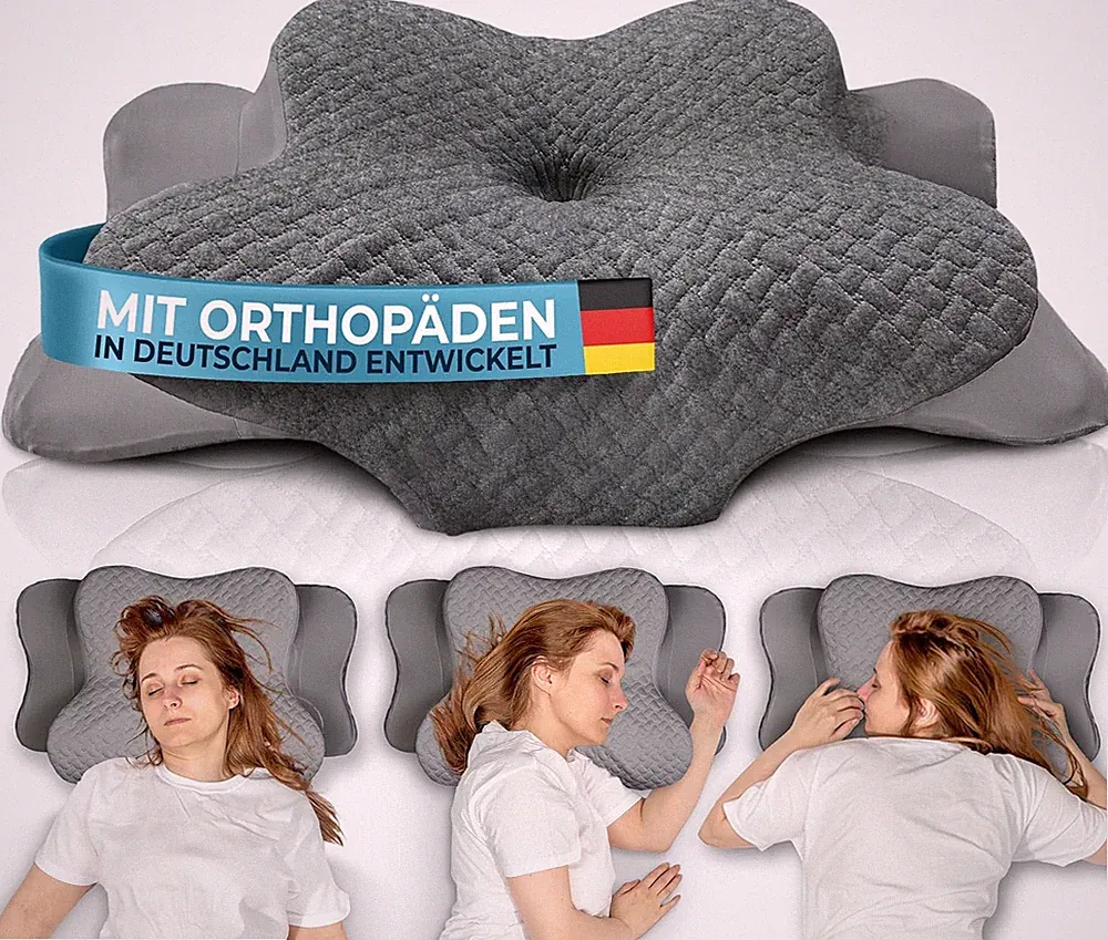 Glückstoff® Orthopädisches Kissen (Zertifiziert Für Alle Schlaftypen) Kopfkissen