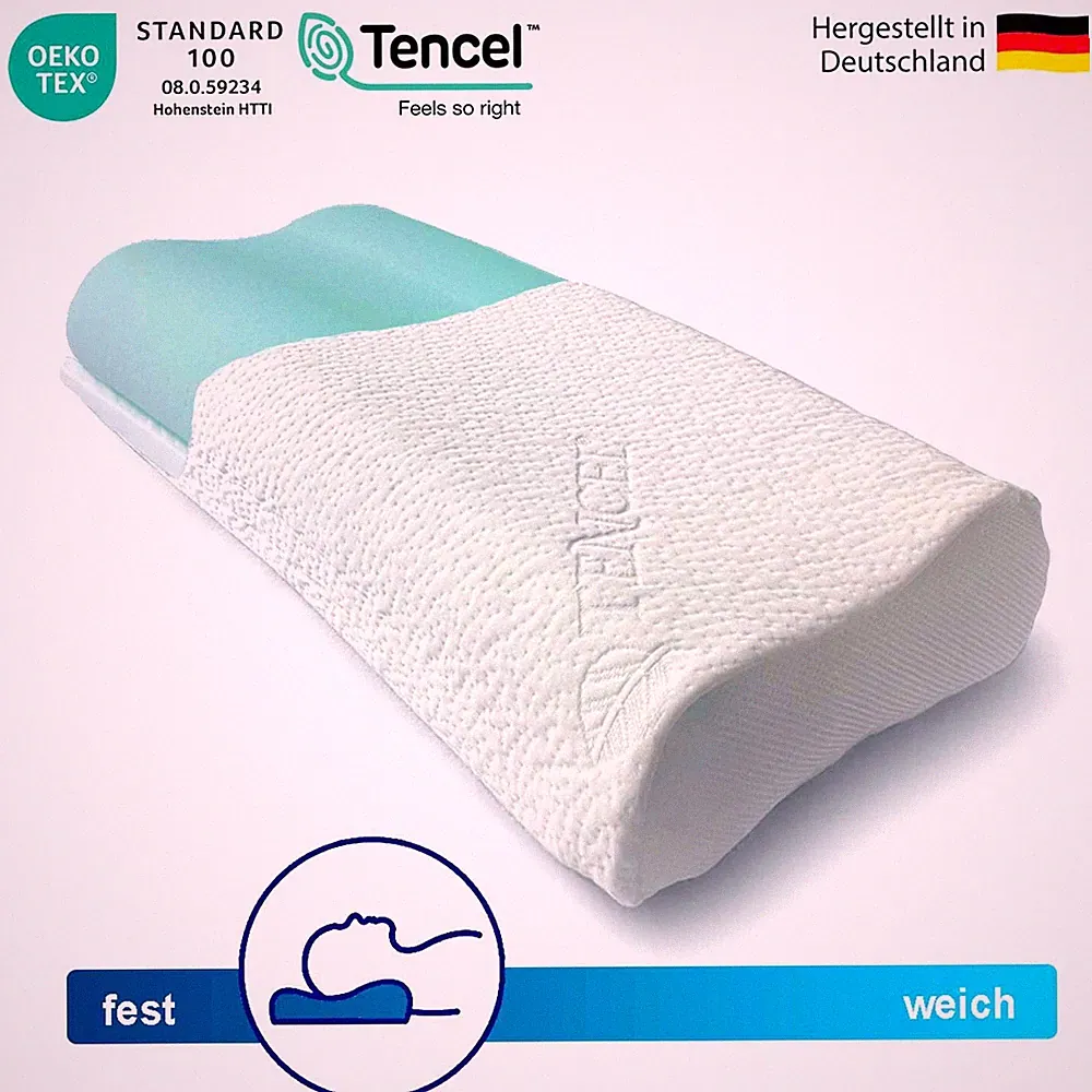Gorilla Gesund Nackenkissen Comfort Neck Elastic, Höhenverstellbar TENCEL® Bezug