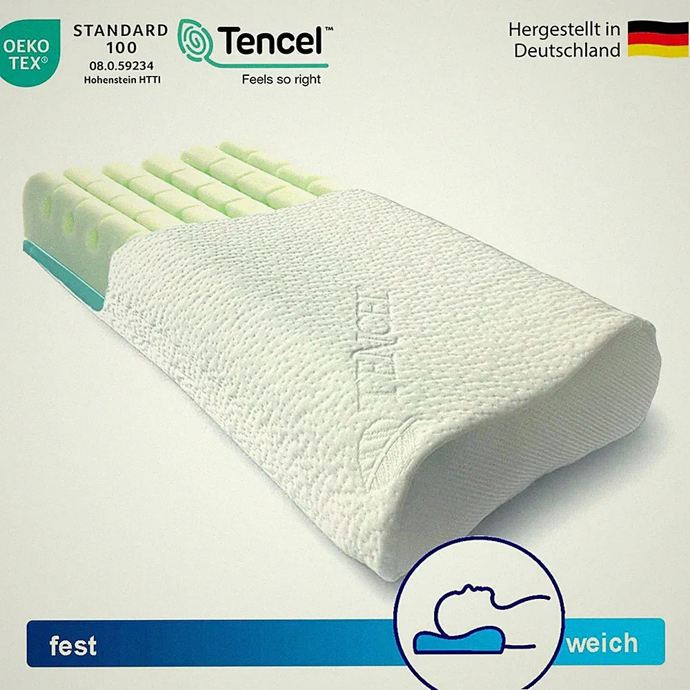 Gorilla Gesund Nackenkissen Comfort Neck Memory-Cube, Höhenverstellbar, TENCEL®