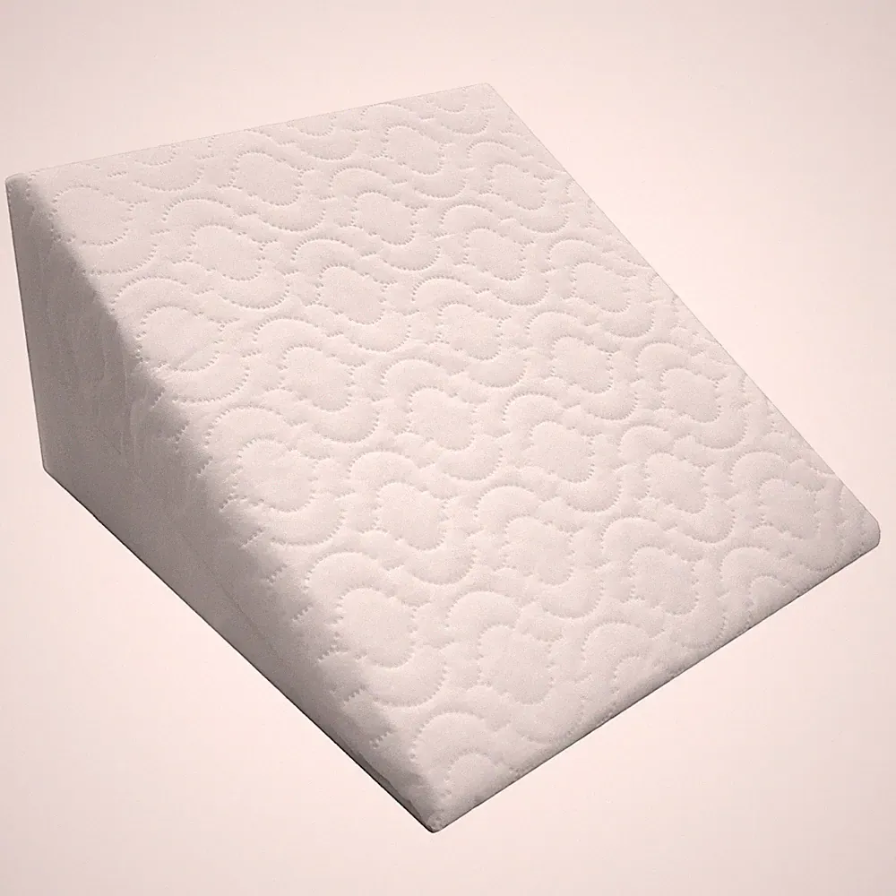 Großes Bettkeilkissen mit Flexfaser und luxuriösem Steppbezug - Schlafunterstützung