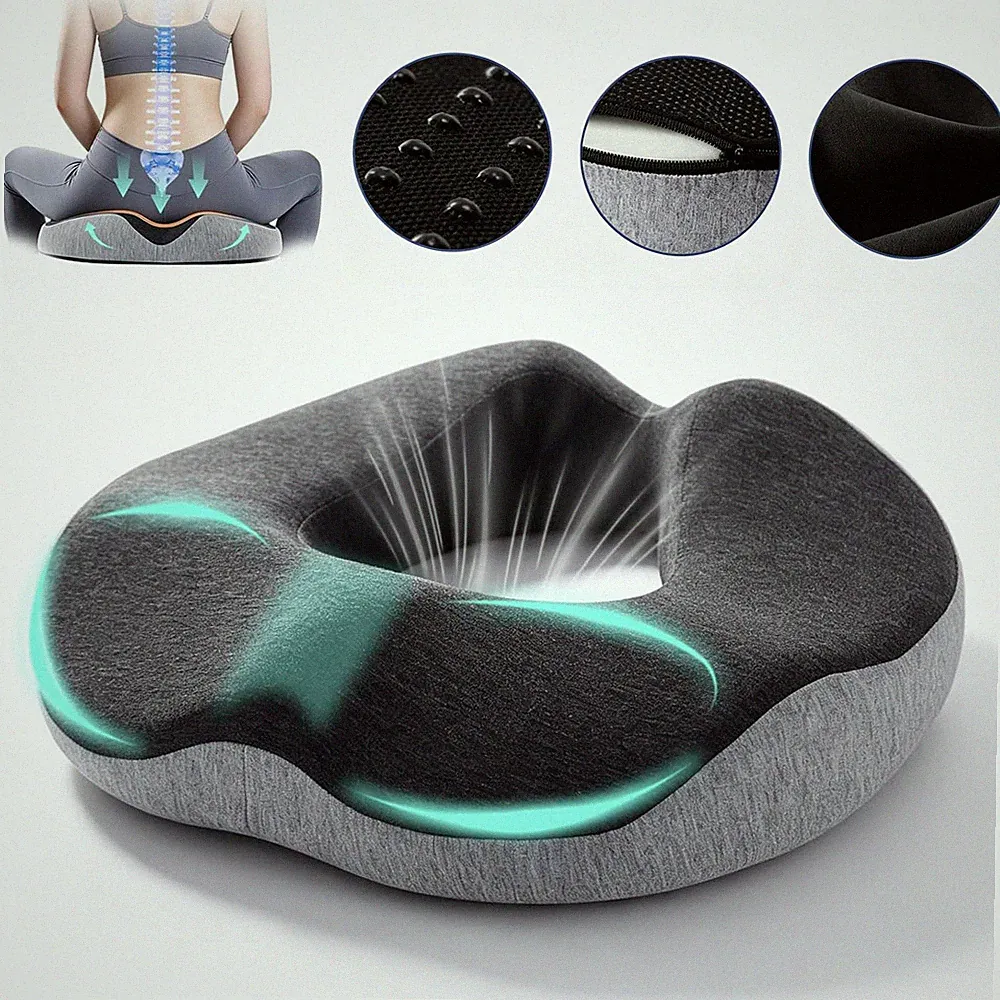 Hämorrhoiden Sitzkissen Memory Foam Donut-Sitzkissen Orthopädisch Sitzkissenmit
