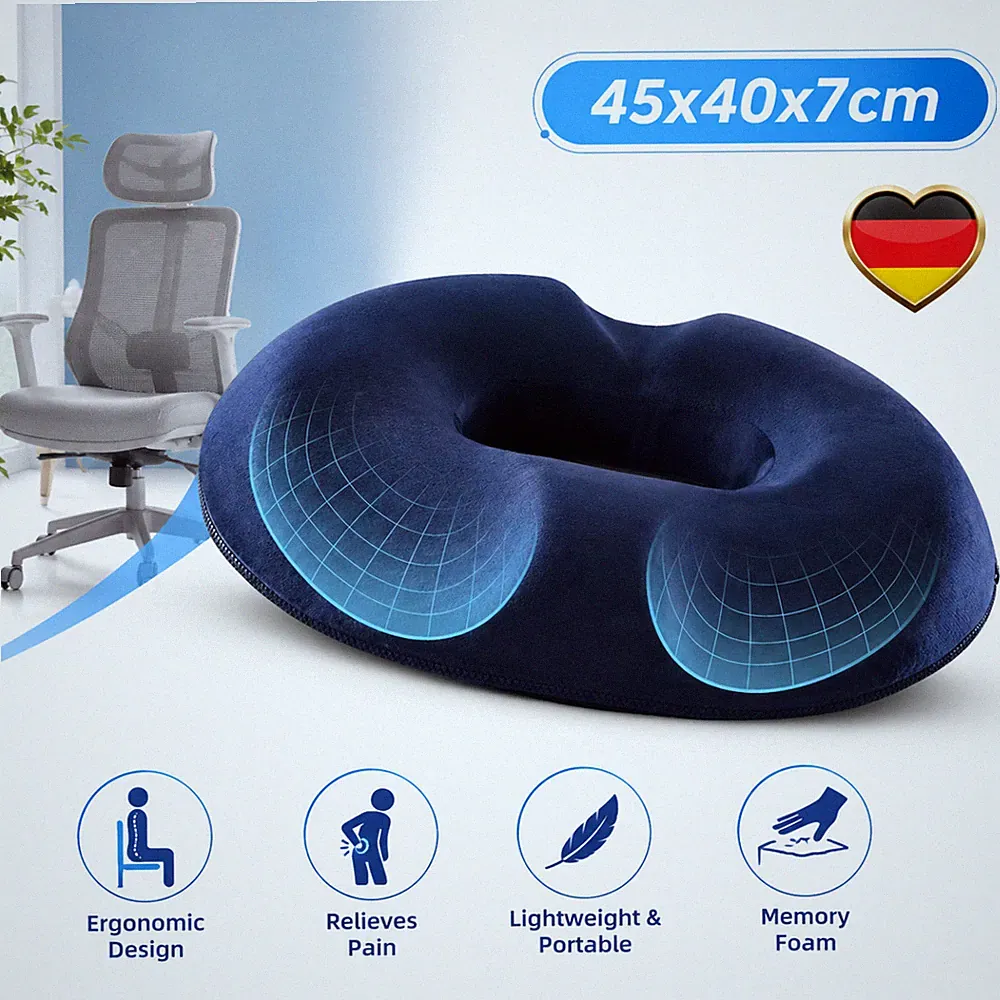 Hämorrhoiden Sitzkissen Orthopädisches Sitzkissen Memory Ergonomisch dunkelblau