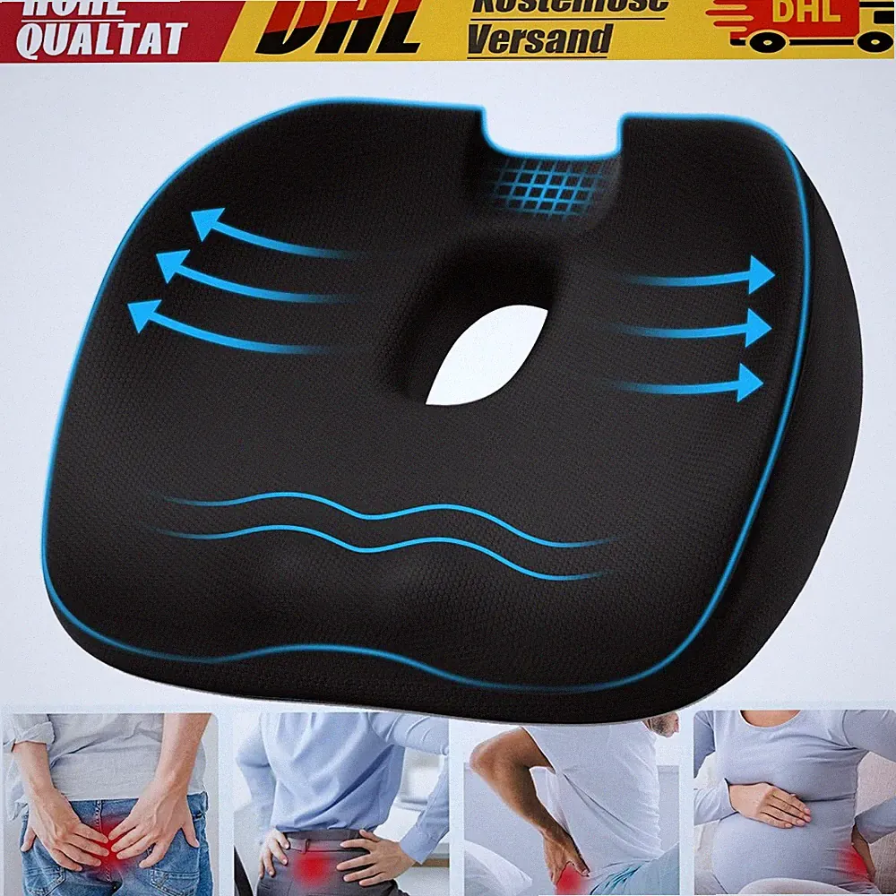 Hämorrhoiden Steißbeinkissen Comfort Sitzring -Orthopädisch Sitzring 44×40×12cm