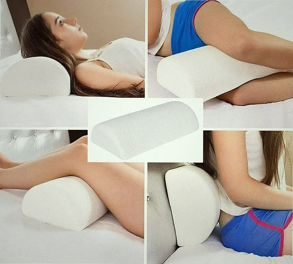 Halfmoon Knie Rücken Nackenkissen Kissen Weich Memory Foam Lendenwirbelstütze Reise