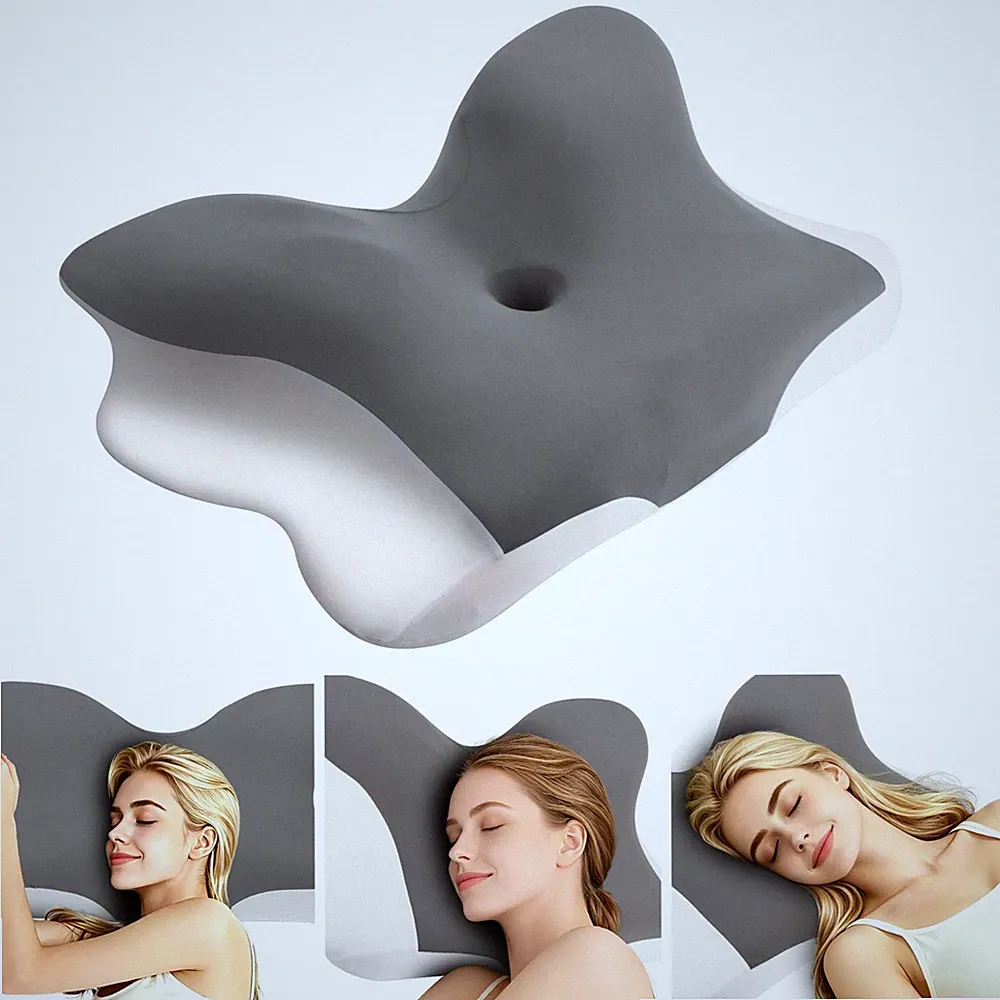 Hals Nackenkissen Memory Foam Kissen Ergonomisch Kopf Nackenstütze Orthopädisch