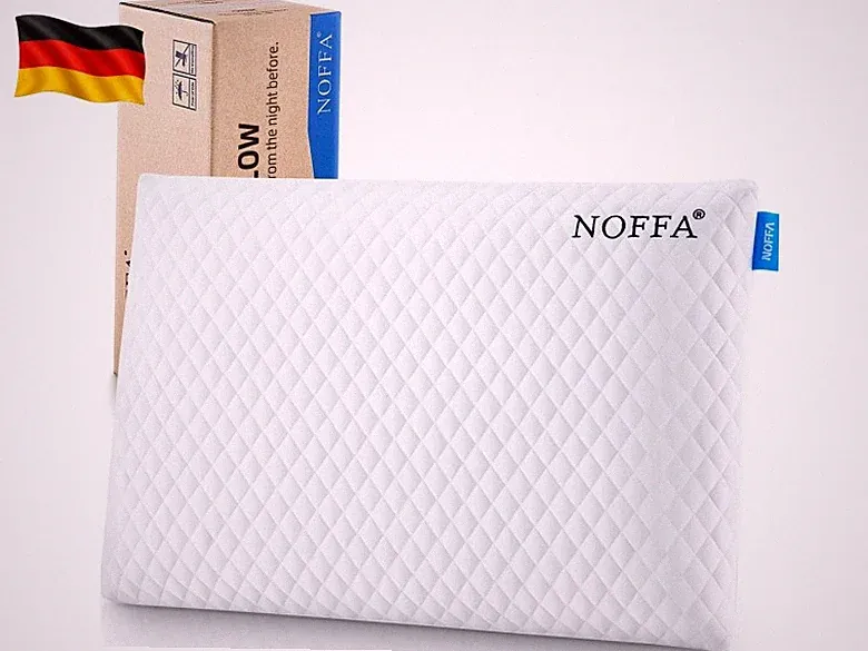 Hart Kissen Flach Dünn 40x60, Flaches Kopfkissen Bauchschläfer, Memory Foam N