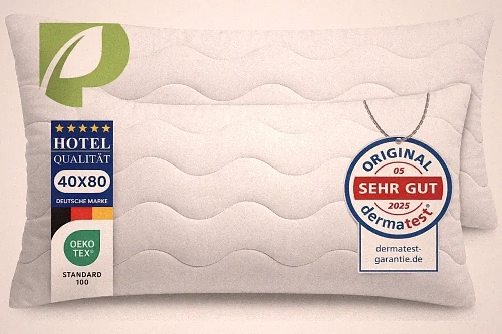 ❇️Hochwertiges Premium Kopfkissen 40x80 cm groß in Hotelqualität - Flauschig