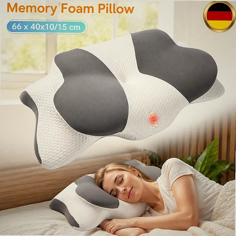 Höhenverstellbar Nackenkissen Orthopädisches Kissen Memory Foam Ergonomisch