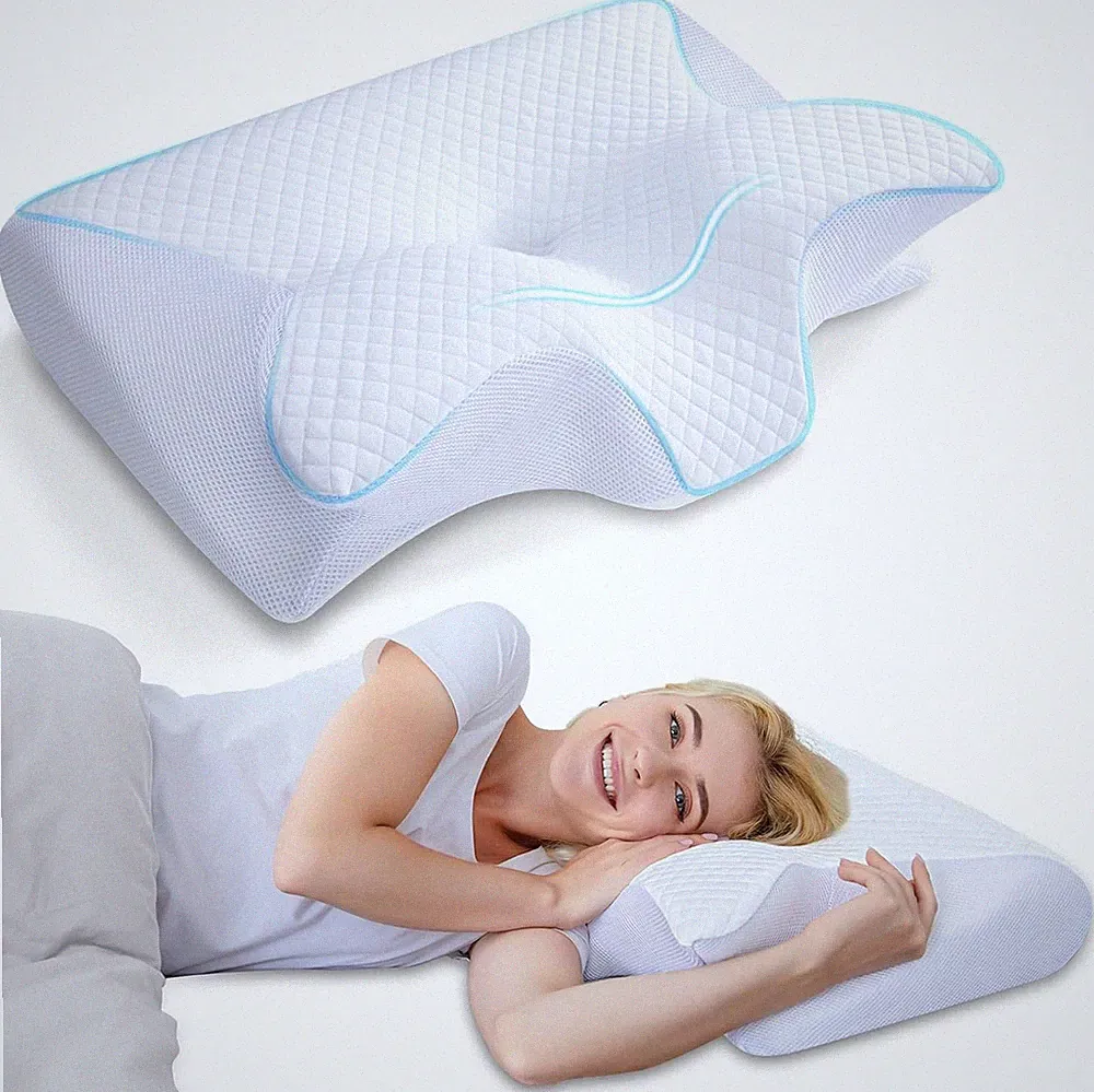 HOMCA Nackenkissen Memory Foam 2 in 1 60x40x12 6