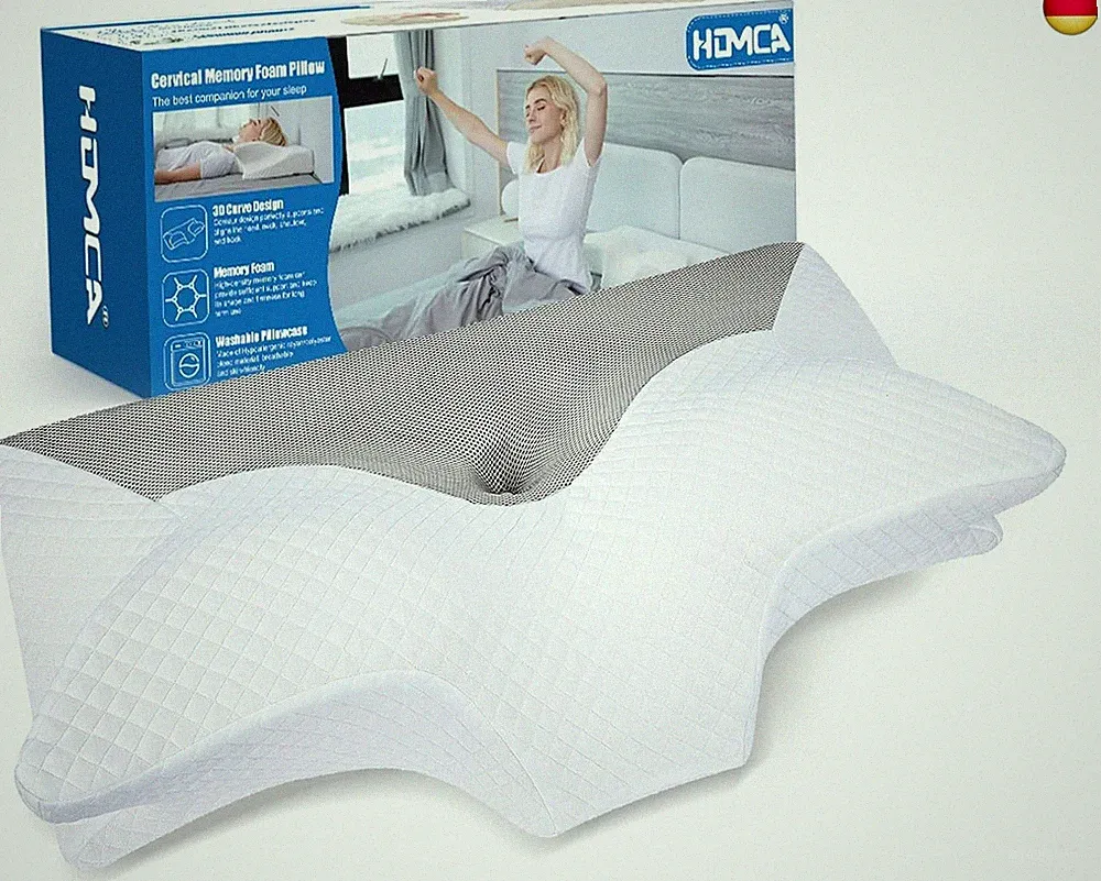 HOMCA Orthopädisches Kissen Memory Foam Nackenstützkissen für HWS Ergonomisches