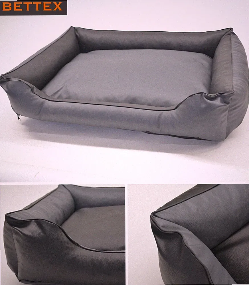 Hundebett 2 in 1 Wendebett Visco Orthopädisch Kunstleder Hundekissen Memory Foam