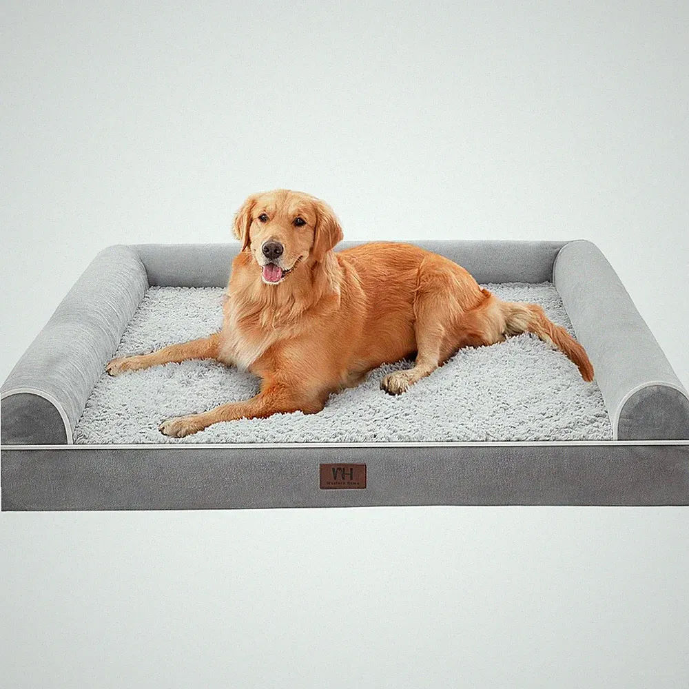 Hundebett Groß, Orthopädisch, , Waschbar, Hunde,Kissen, grau