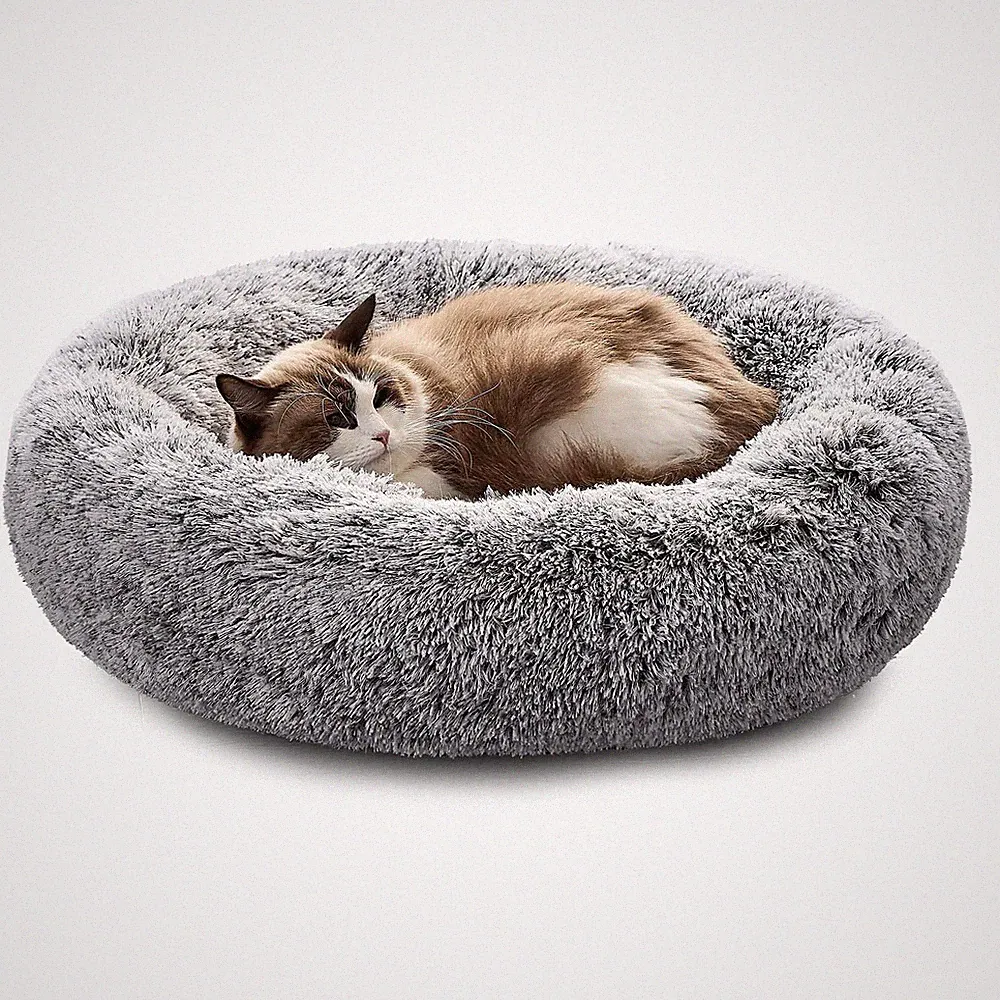 Hundebett Katzenbett 50 cm Waschbar flauschig orthopädische Hundebetten große...