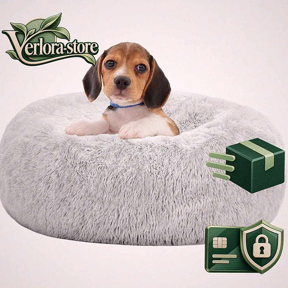 Hundebett Orthopädisch Rund Waschbar Kissen Ø60cm für Hunde Katzen