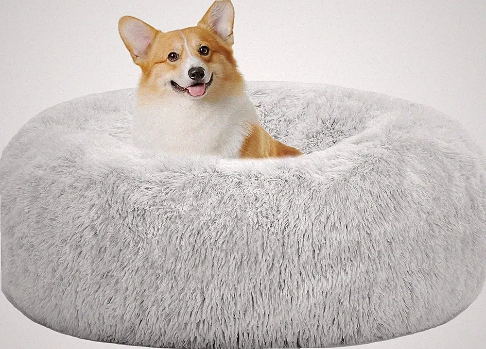 Hundebett Orthopädisch Rund Waschbar Kissen Ø70cm für Hunde Katzen