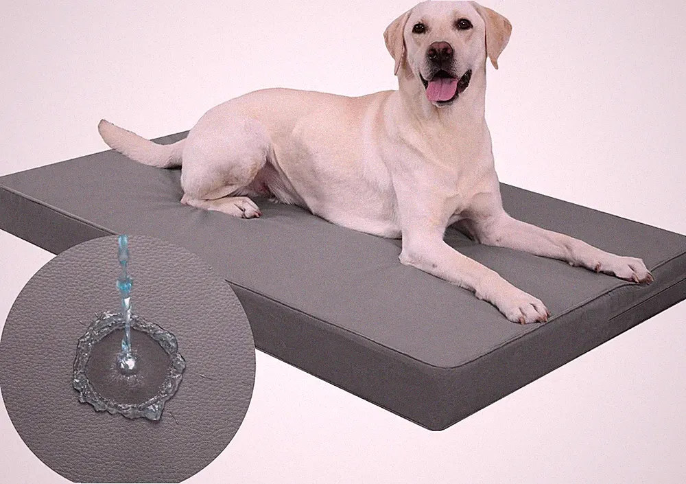 Hundebett Orthopädisch Wasserdicht Kunstleder für Große Hunde Kissen