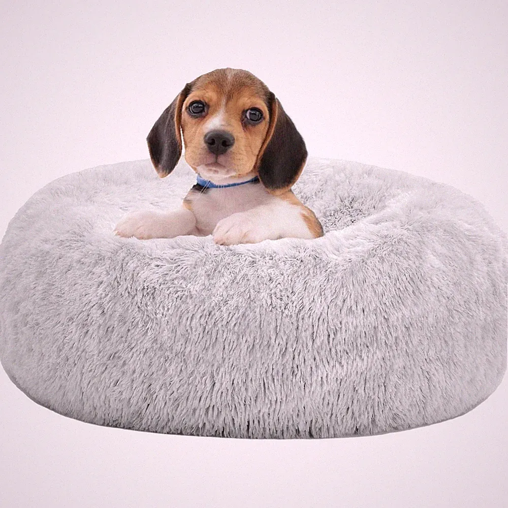 Hundebett rund, Hundekissen, Donut, waschbar, rutschfest, Allergiker, 60cm