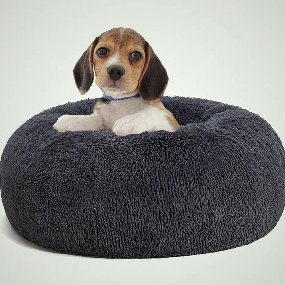 Hundebett rund Hundekissen Ortopädisch Katzenbett Kuschelig Waschbar 60cm
