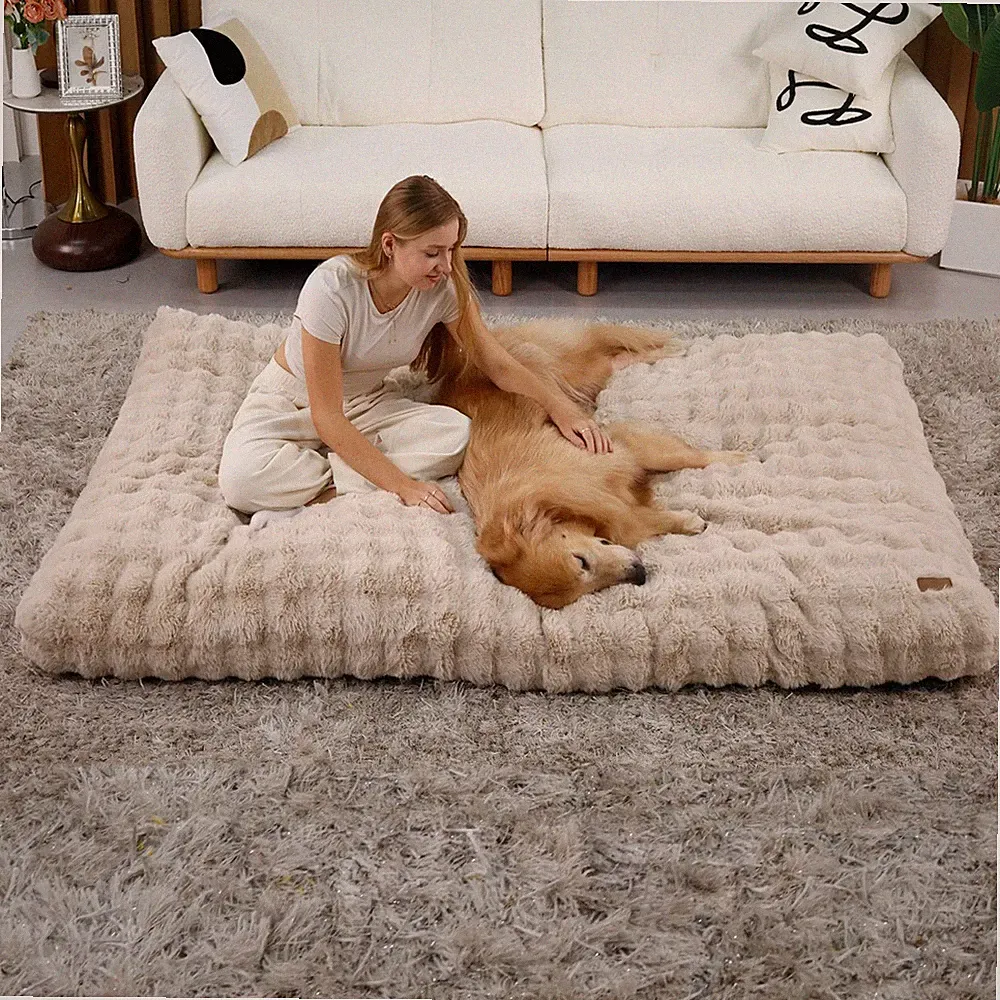 Hundebett Schlafplatz Tierbett Hundekissen Katzenbett Hundematratze Weich Plüsch