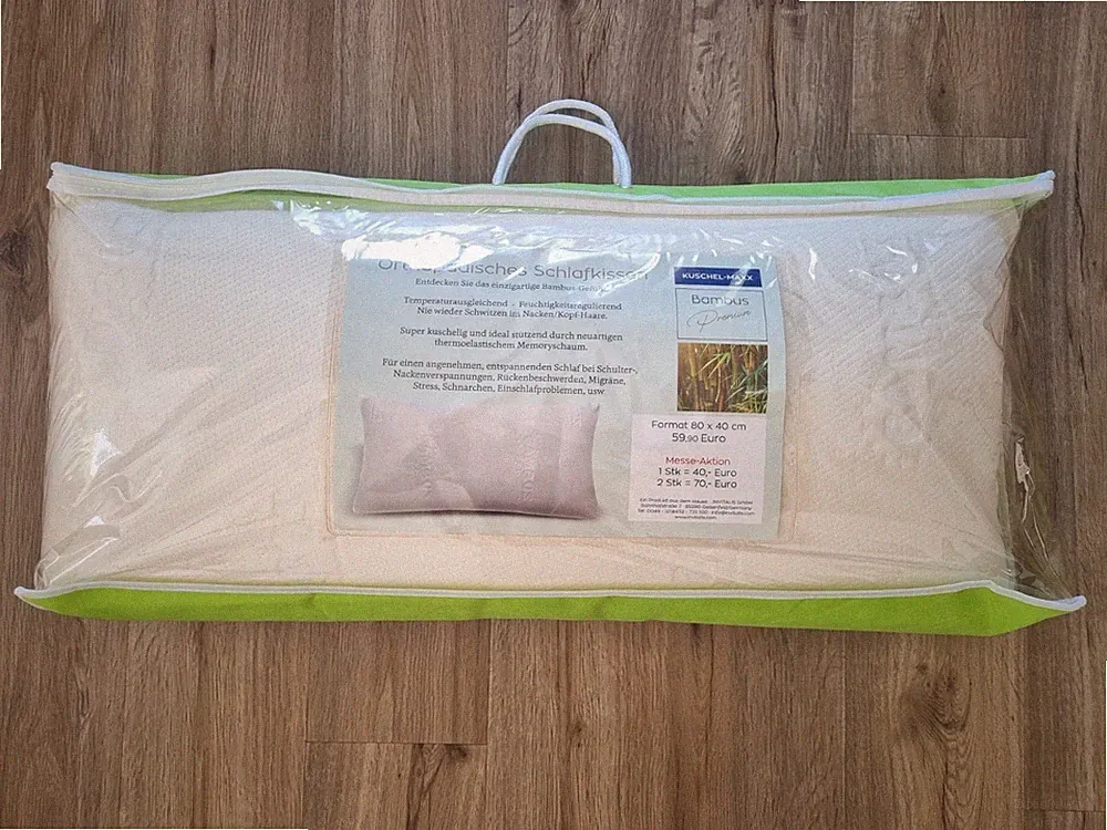 Invitalis Orthopädisches Schlafkissen 40x80 cm Bambus Premium *NEU*