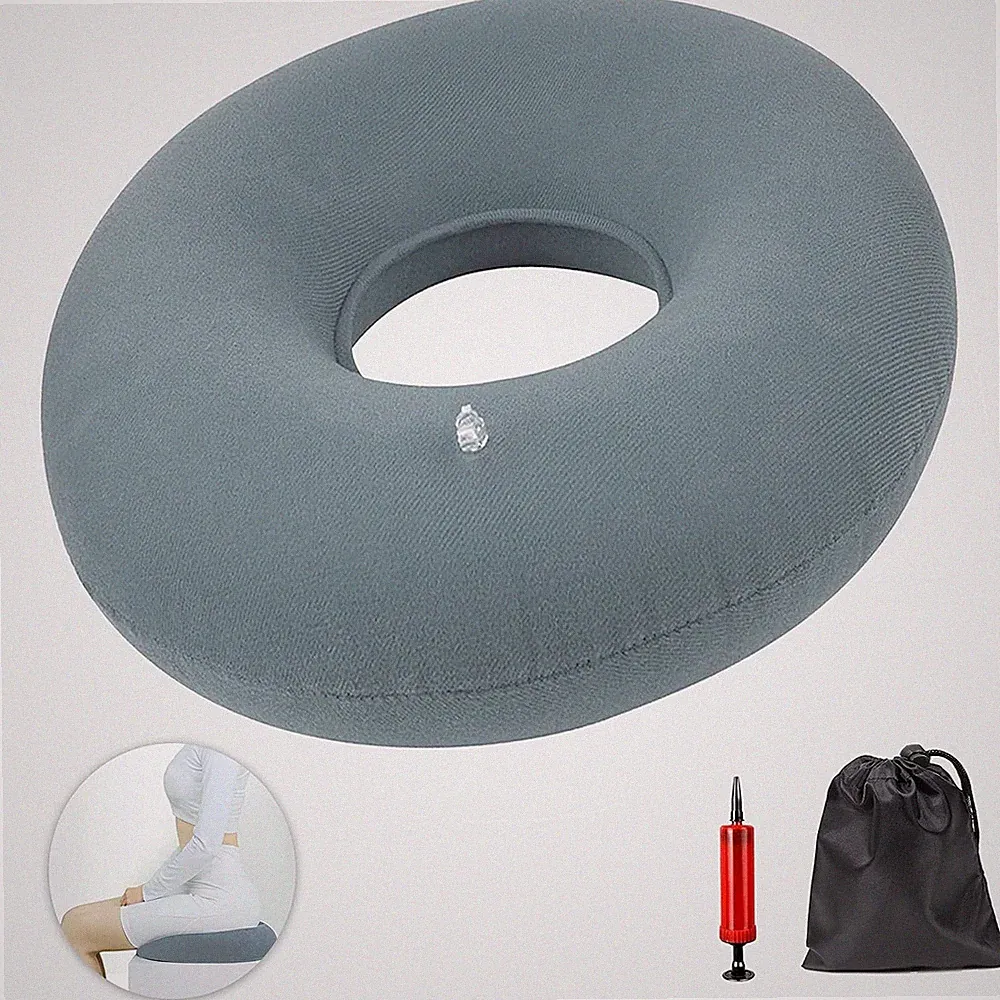 JHY Hämorrhoiden Sitzkissen Polyester, Aufblasbares Sitzkissen, Orthopädisches R