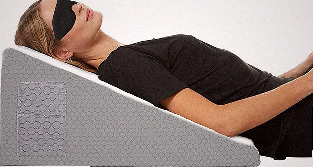 Keilkissen 50×50×26Cm – Orthopädisches Memory Foam Kissen Für Reflux, Schnarchen