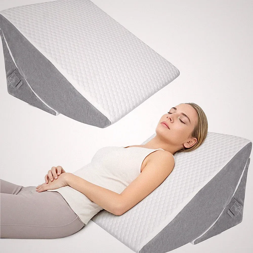Keilkissen für Bett, orthopädisches Eckkissen für Bett – Schlafapnoe, Magenre...