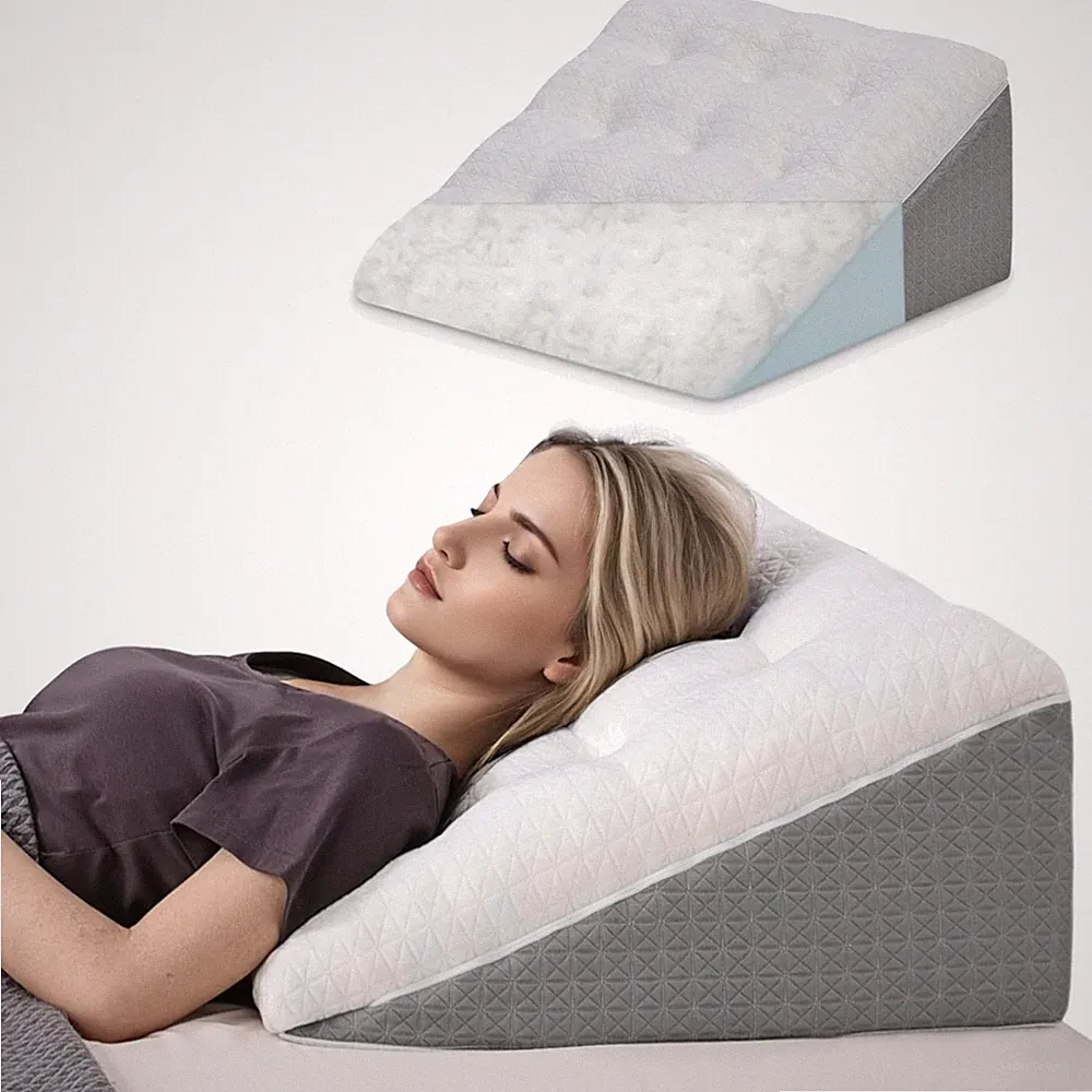 Keilkissen Memory Schaum Bett Sofa orthopädisch Rücken Unterstützung Schlafki...